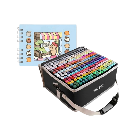 Kit Livro Bobbie Goods + 262 Canetas Brush Pen